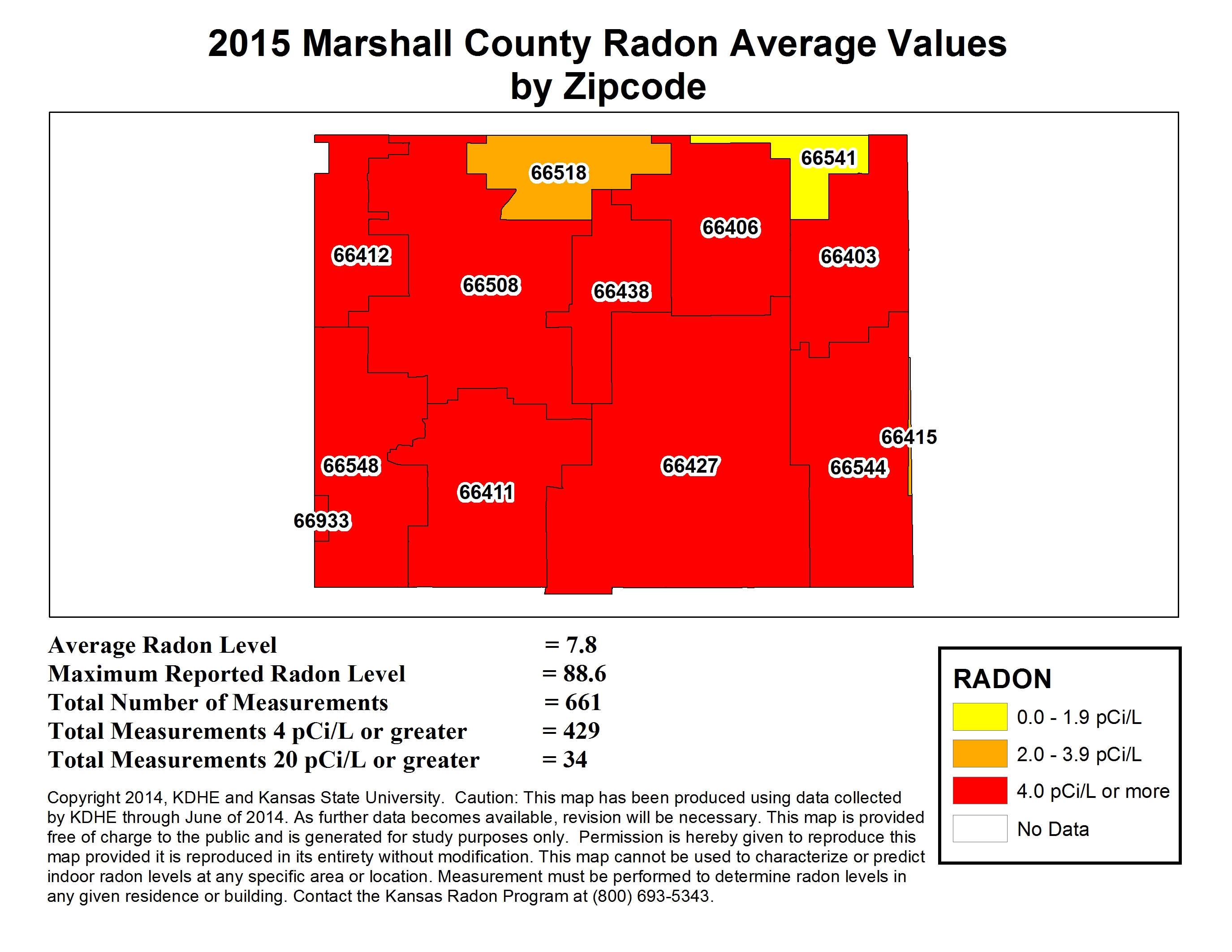MS CO Radon Map